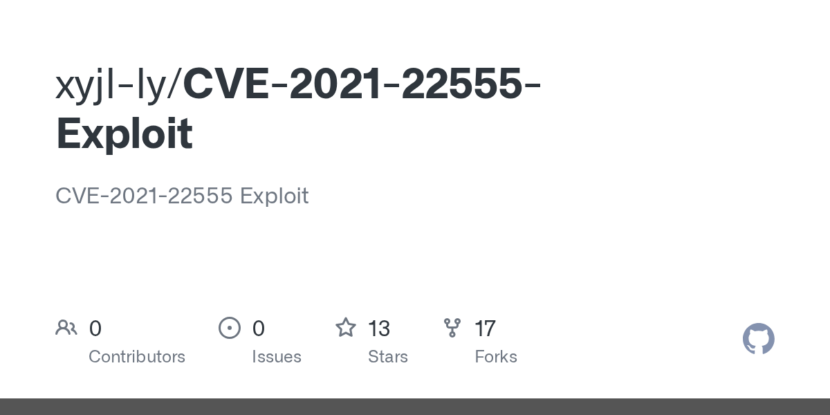 CVE-2021-22555-Exploit/exploit at main · xyjl-ly/CVE-2021-22555-Exploit