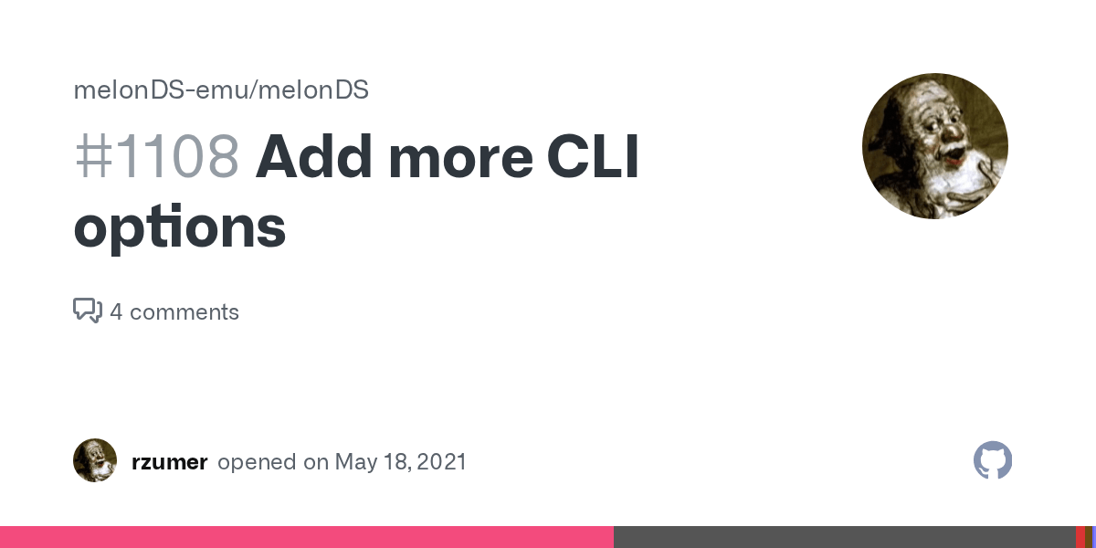 Add more CLI options · Issue 1108 · melonDSemu/melonDS · GitHub