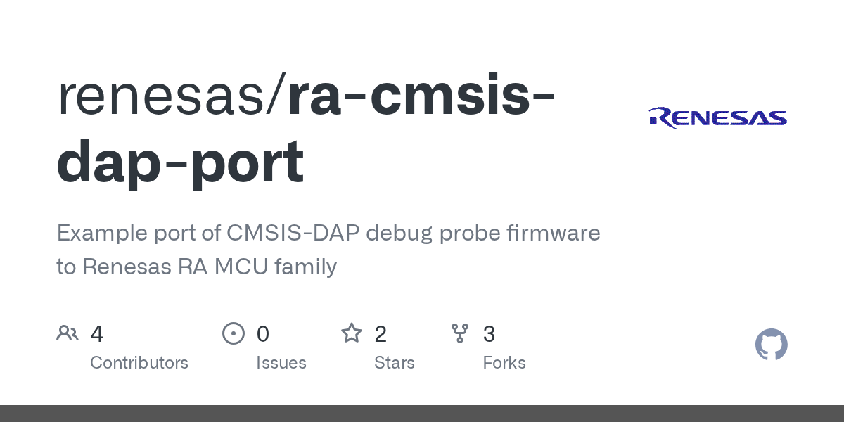 GitHub renesas/racmsisdapport Example port of CMSISDAP debug