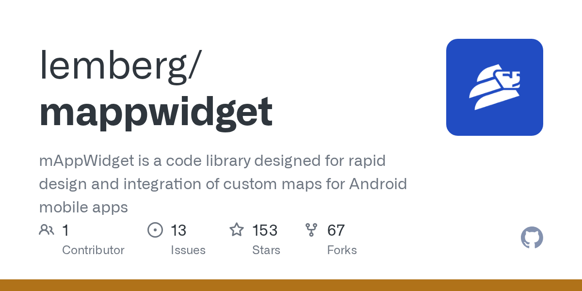 GitHub lemberg/mappwidget mAppWidget is a code library designed for