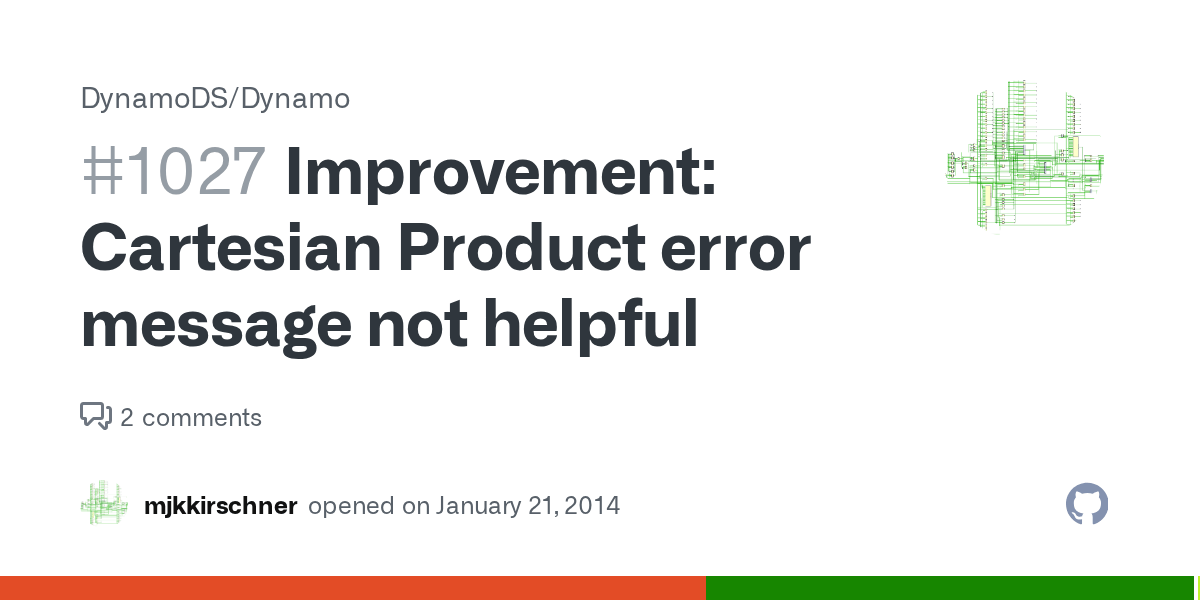 Improvement Cartesian Product error message not helpful · Issue 1027