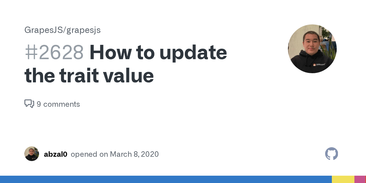How to update the trait value · Issue 2628 · GrapesJS/grapesjs · GitHub
