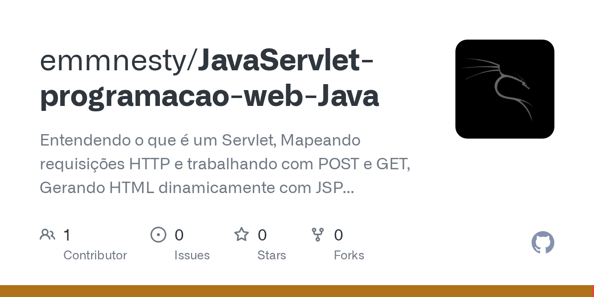 GitHub emmnesty/JavaServletprogramacaowebJava Entendendo o que é
