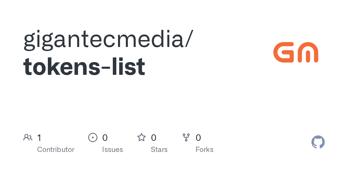 GitHub gigantecmedia/tokenslist