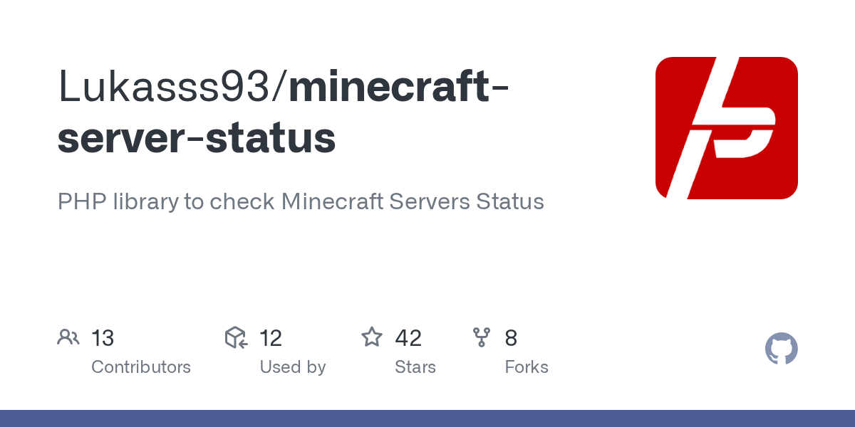 GitHub Lukasss93/minecraftserverstatus PHP library to check