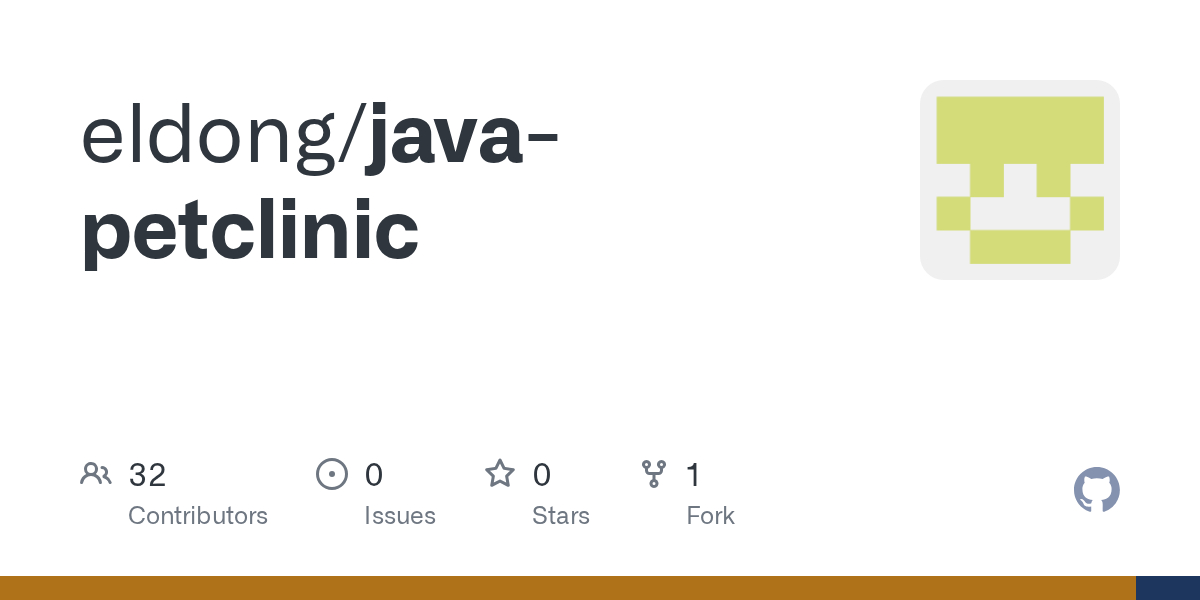 GitHub eldong/javapetclinic