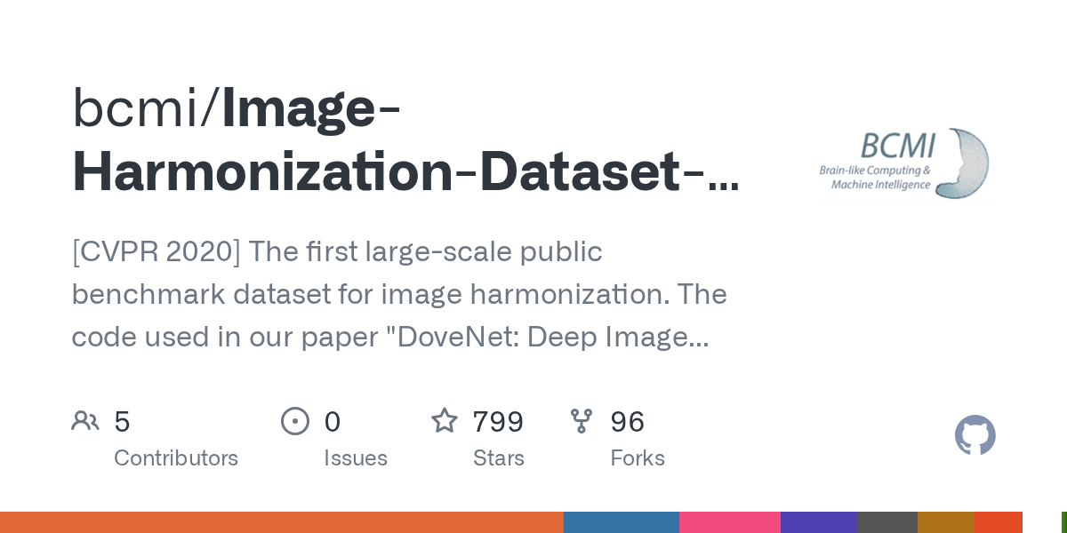 GitHub bcmi/ImageHarmonizationDatasetiHarmony4 [CVPR 2020] The