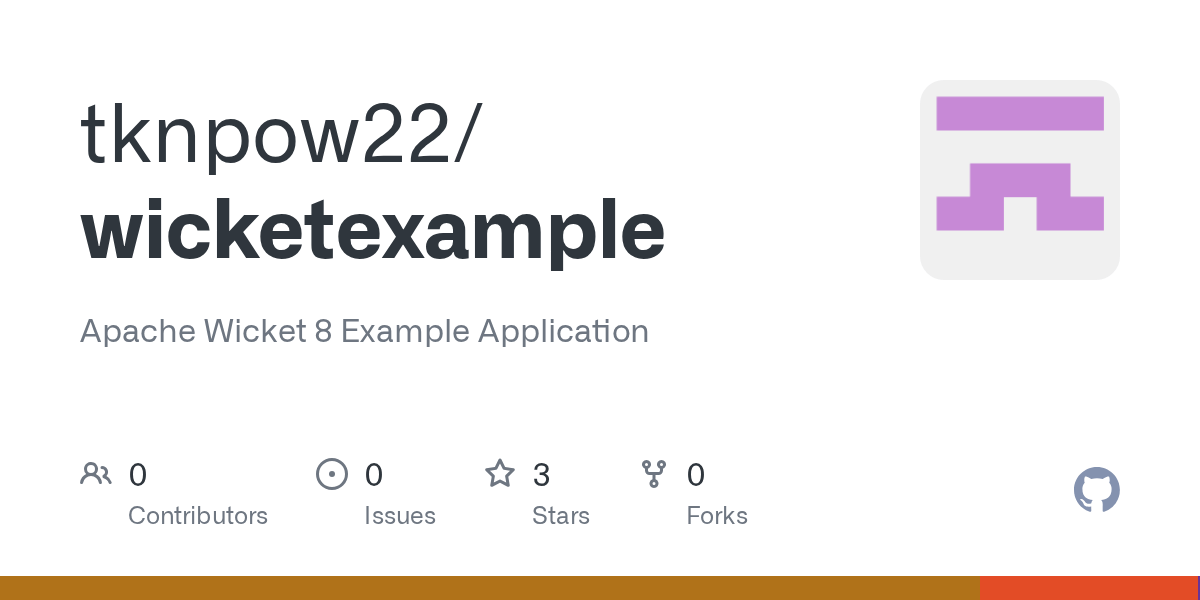 GitHub tknpow22/wicketexample Apache Wicket 8 Example Application