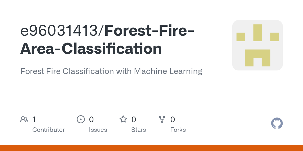 GitHub e96031413/ForestFireAreaClassification Forest Fire