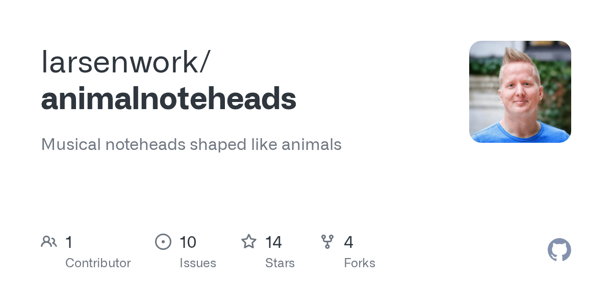 GitHub larsenwork/animalnoteheads Musical noteheads shaped like animals