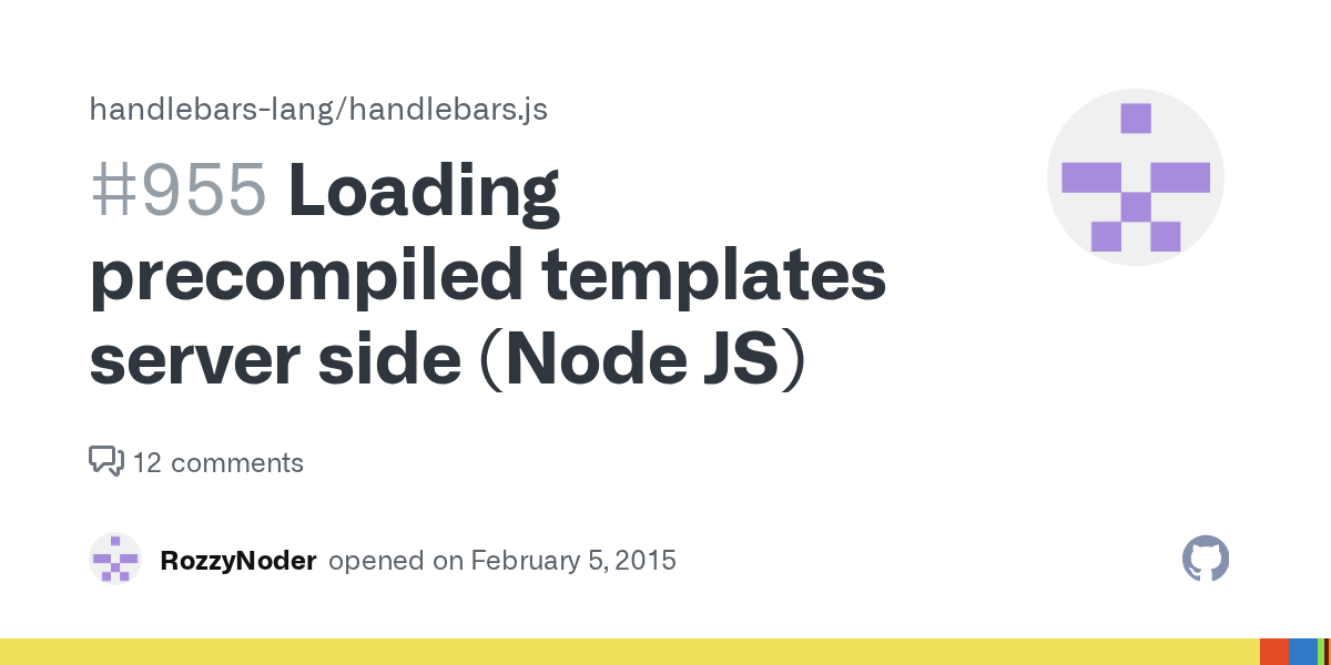 Loading templates server side (Node JS) · Issue 955