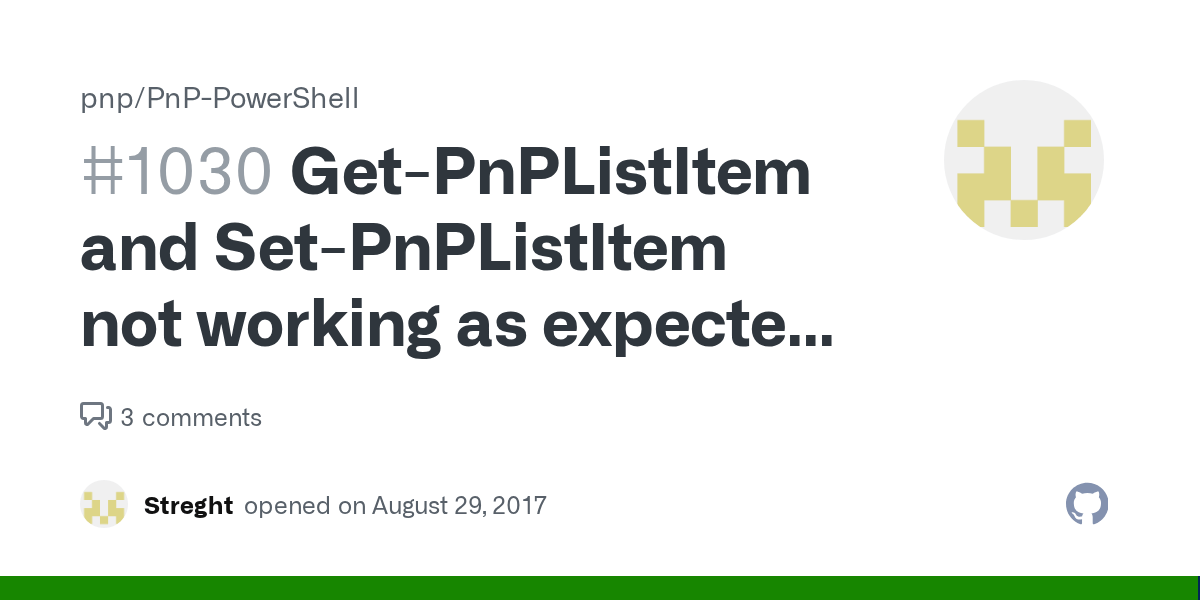 GetPnPListItem and SetPnPListItem not working as expected on