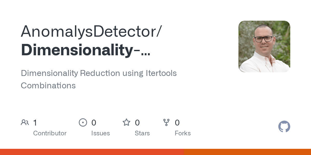GitHub AnomalysDetector/DimensionalityReductionusingItertools