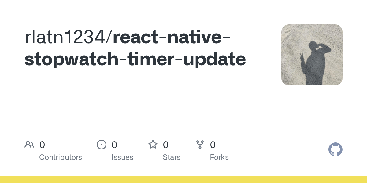 GitHub rlatn1234/reactnativestopwatchtimerupdate
