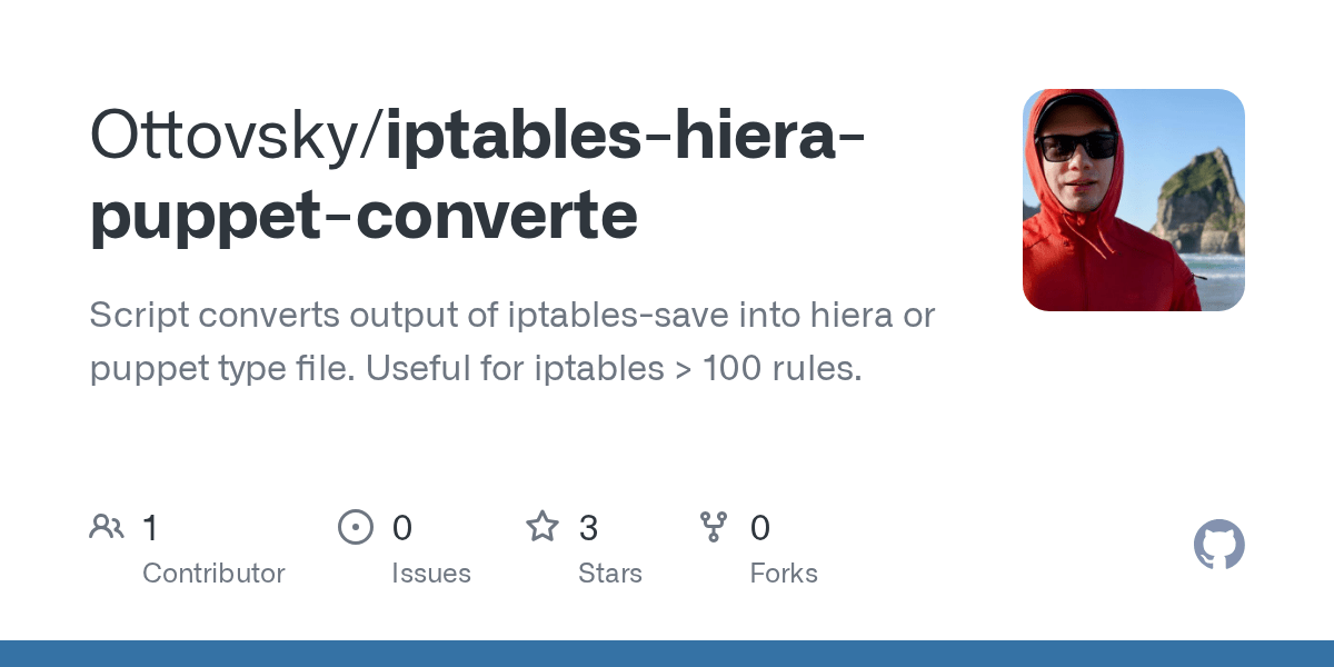 GitHub Ottovsky/iptableshierapuppetconverte Script converts