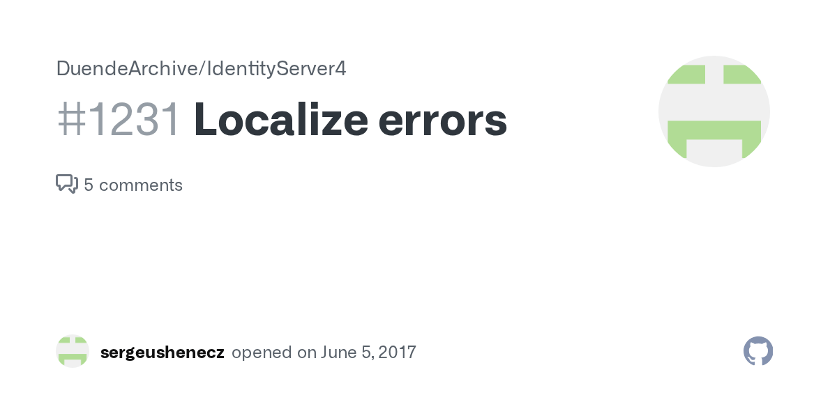 Localize errors · Issue 1231 · IdentityServer/IdentityServer4 · GitHub