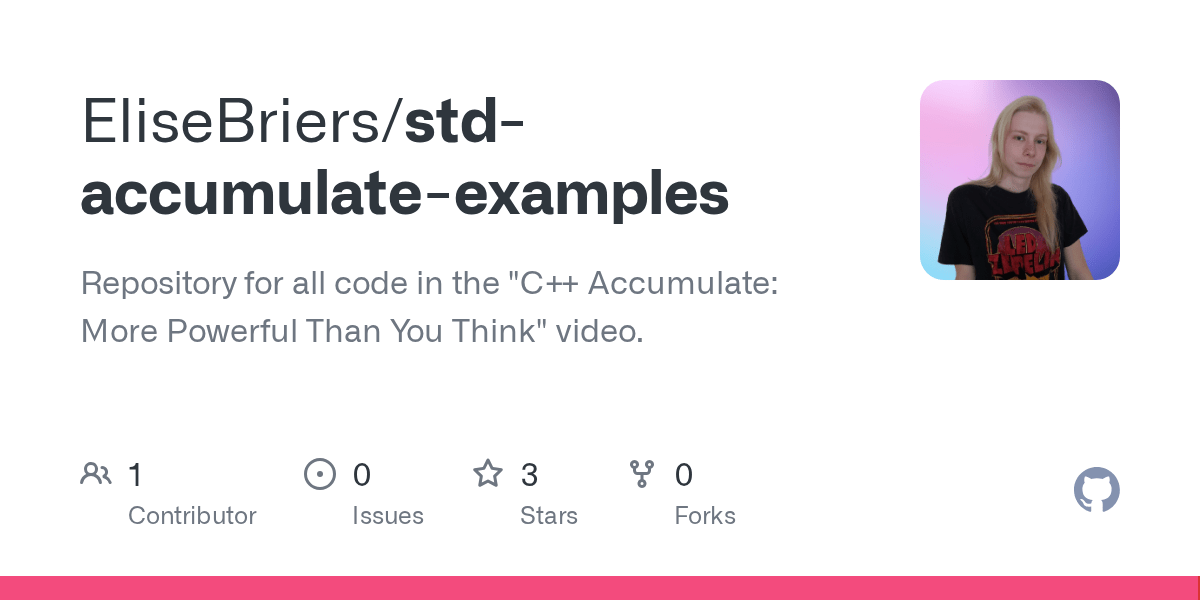 GitHub EliseBriers/stdaccumulateexamples Repository for all code