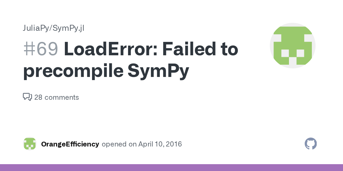 LoadError Failed to SymPy · Issue 69 · JuliaPy/SymPy.jl