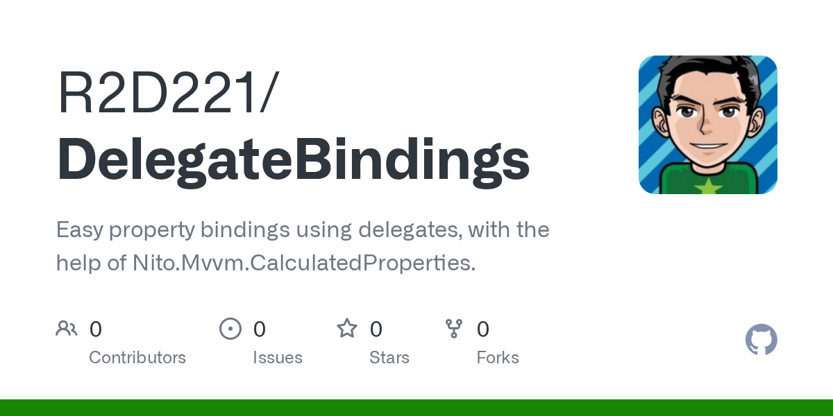 GitHub R2D221/DelegateBindings Easy property bindings using