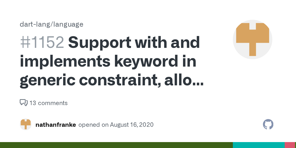 Support with and implements keyword in generic constraint, allow