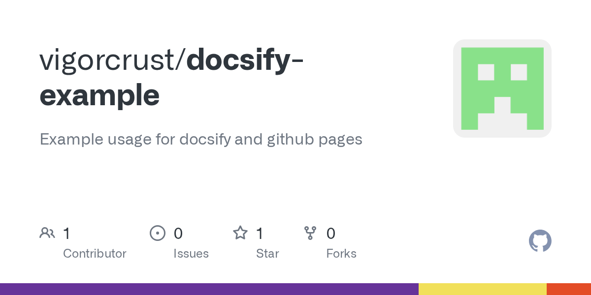 GitHub vigorcrust/docsifyexample Example usage for docsify and
