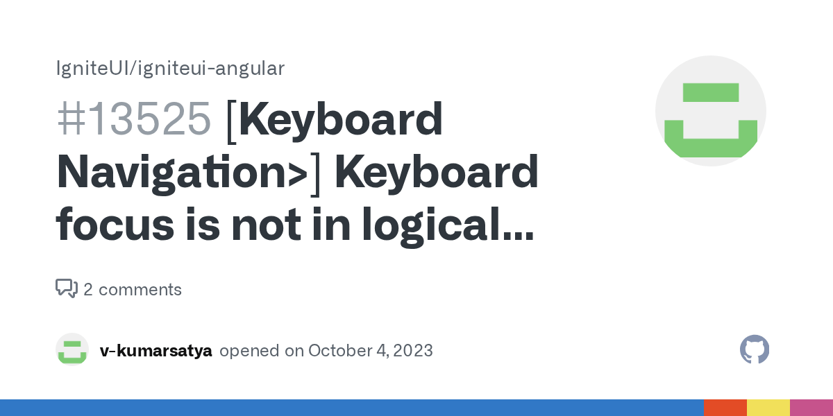 [Keyboard Navigation>] Keyboard focus is not in logical order under