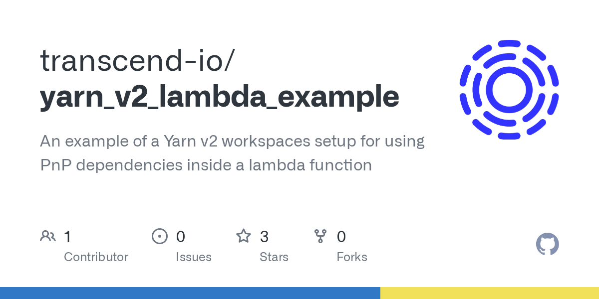 GitHub transcendio/yarn_v2_lambda_example An example of a Yarn v2