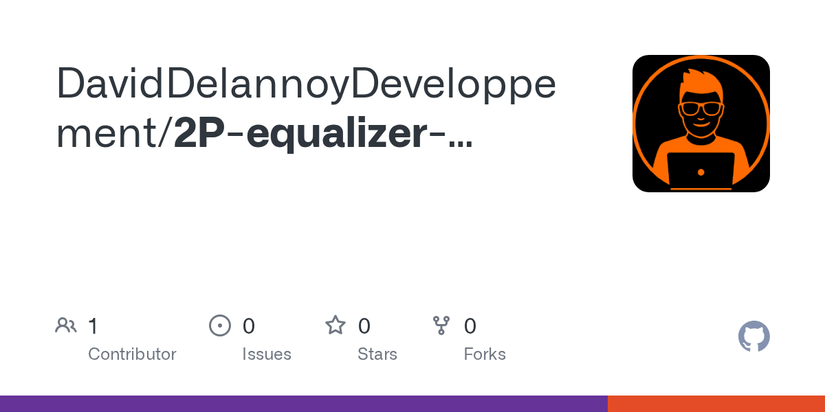 GitHub DavidDelannoyDeveloppement/2Pequalizerlandingpage