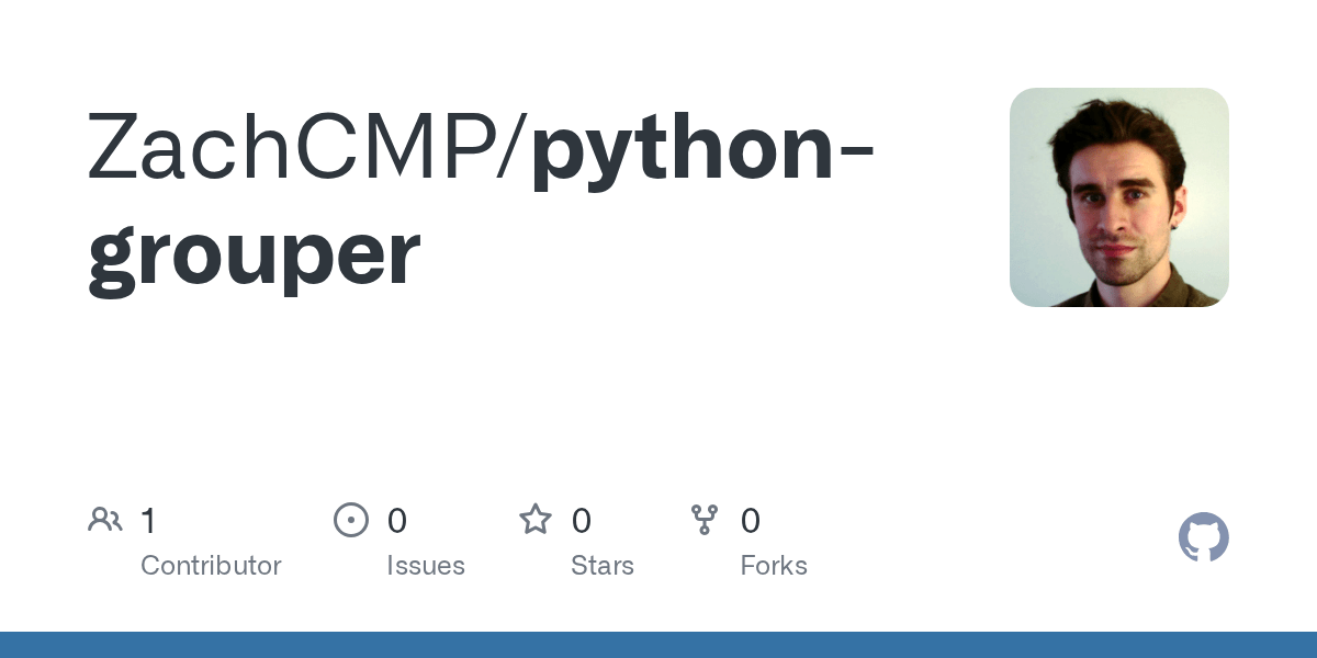 GitHub ZachCMP/pythongrouper