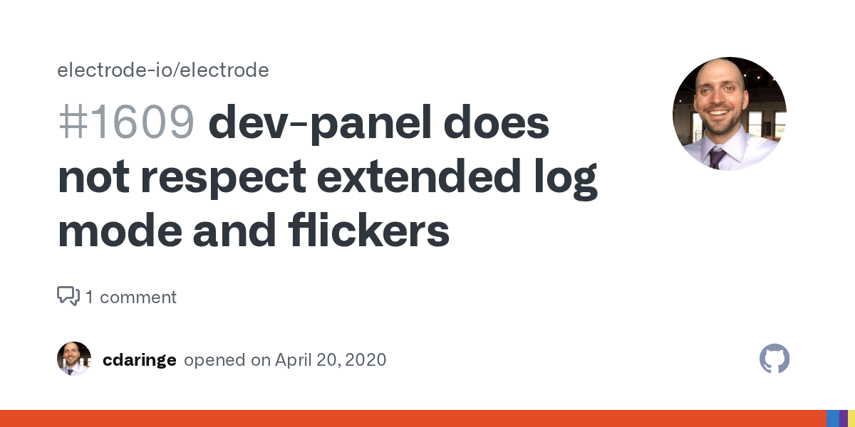 devpanel does not respect extended log mode and flickers · Issue 1609