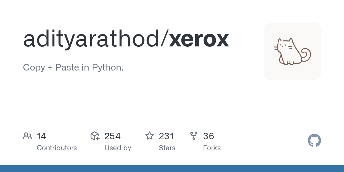 GitHub adityarathod/xerox Copy + Paste in Python.