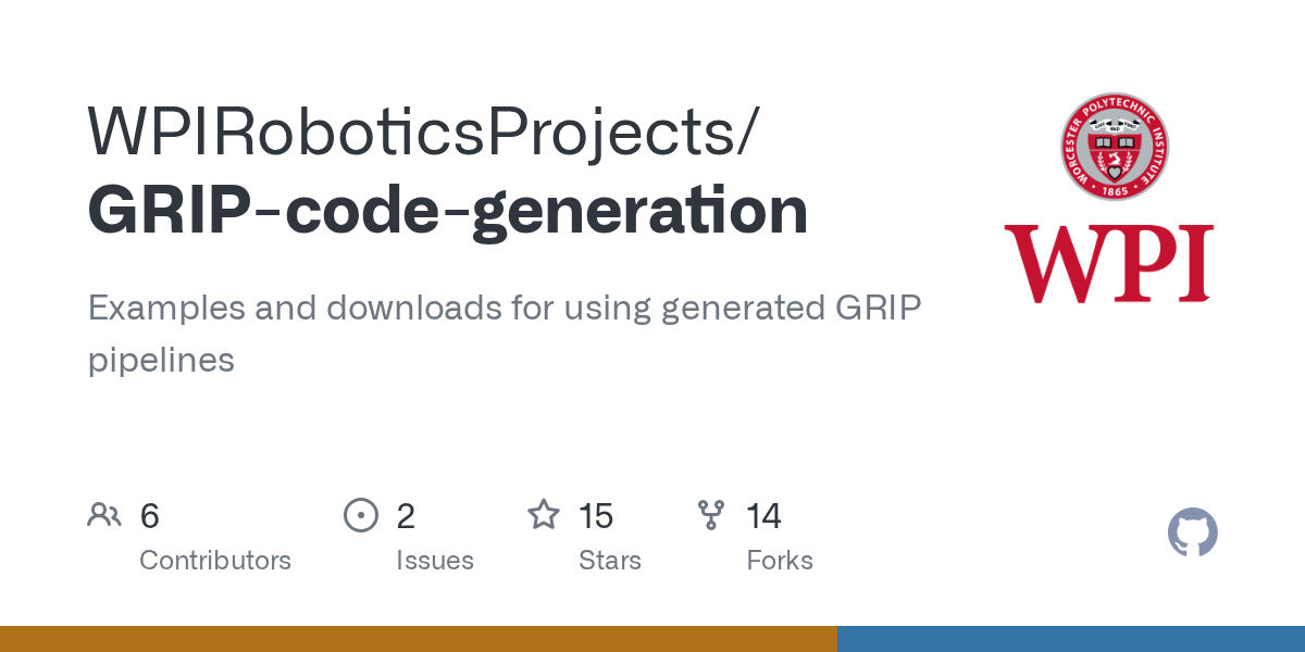 GitHub WPIRoboticsProjects/GRIPcodegeneration Examples and downloads for using generated