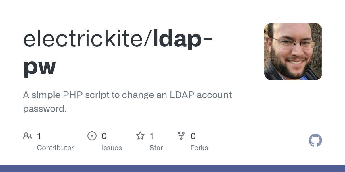 GitHub electrickite/ldappw A simple PHP script to