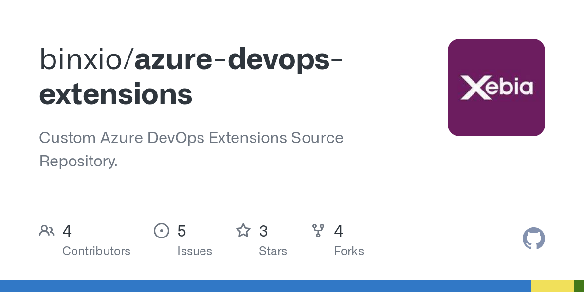 GitHub binxio/azuredevopsextensions Custom Azure DevOps Extensions