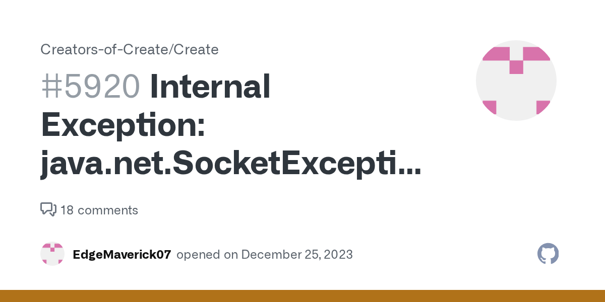 Internal Exception Connection reset 1