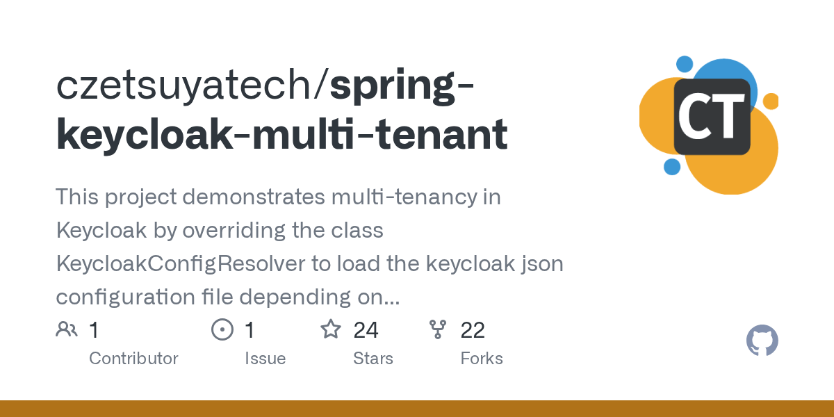 GitHub czetsuya/springkeycloakmultitenant This project
