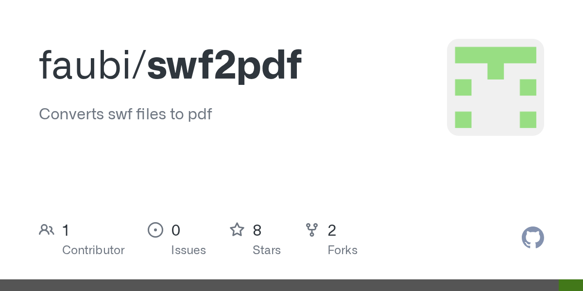 GitHub faubi/swf2pdf Converts swf files to pdf