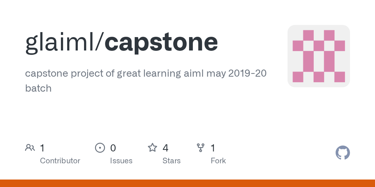 GitHub glaiml/capstone capstone project of great learning aiml may