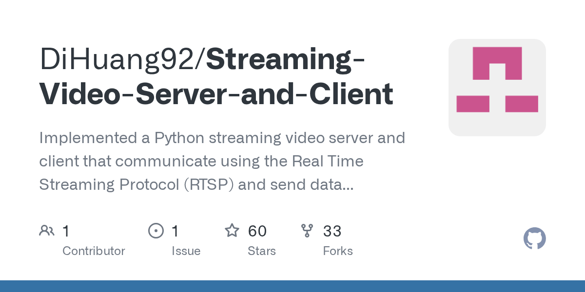 GitHub DiHuang92/StreamingVideoServerandClient Implemented a