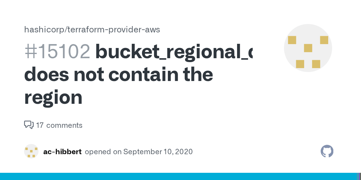 bucket_regional_domain_name does not contain the region · Issue 15102