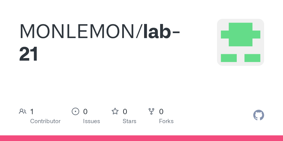 GitHub MONLEMON/lab21