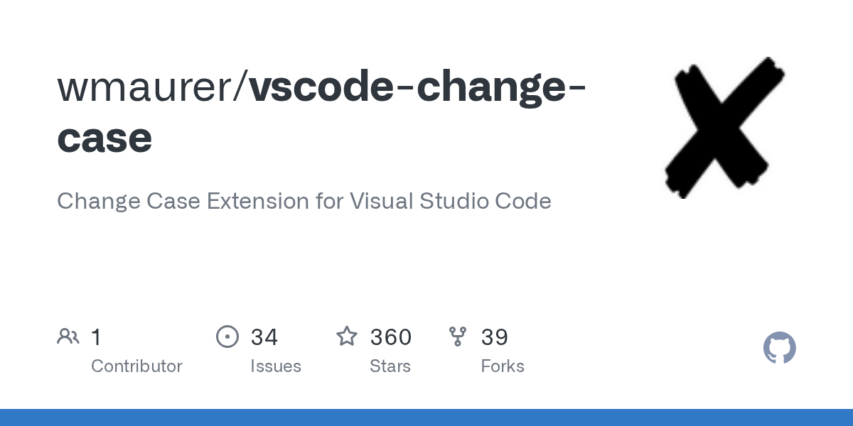 GitHub wmaurer/vscodechangecase Change Case Extension for Visual Studio Code