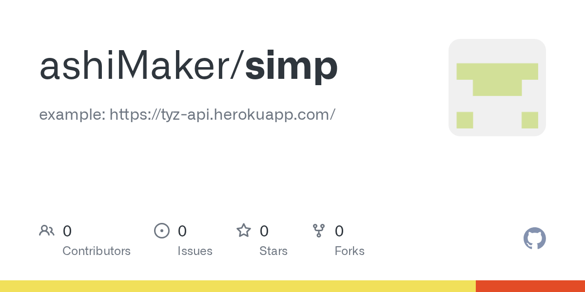 GitHub ashiMaker/simp example