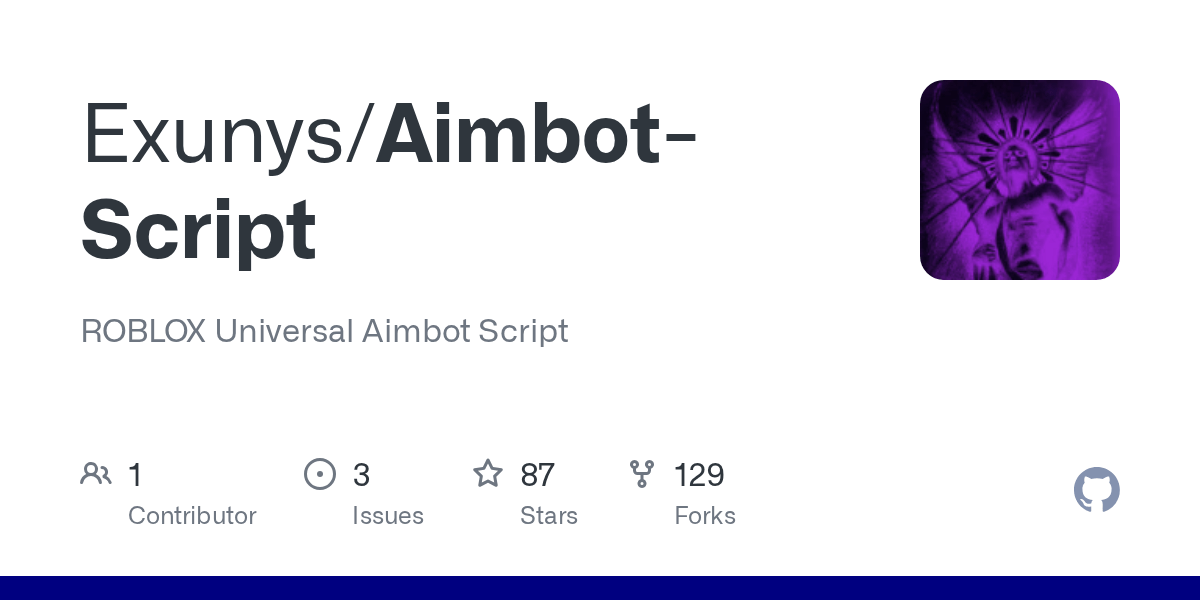 GitHub Exunys/AimbotScript ROBLOX Universal Aimbot Script