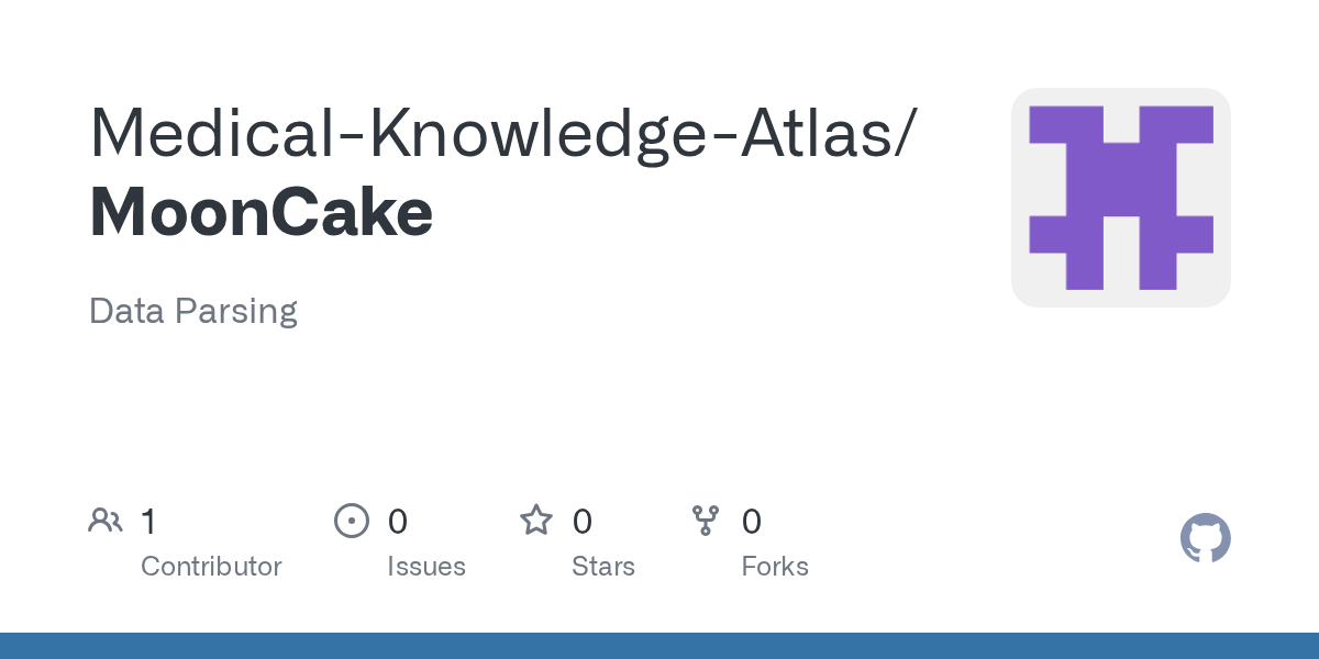 GitHub MedicalKnowledgeAtlas/MoonCake Data Parsing