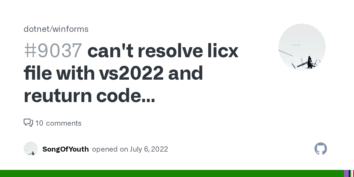 can't resolve licx file with vs2022 and reuturn code 1073741819