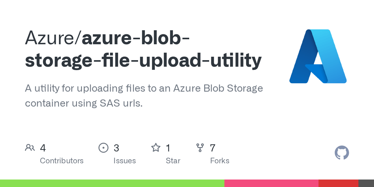 GitHub Azure/azureblobstoragefileuploadutility A utility for