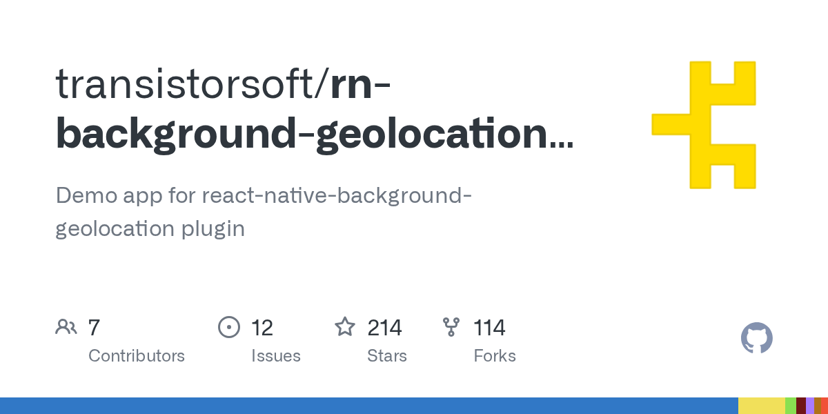 GitHub transistorsoft/rnbackgroundgeolocationdemo Demo app for