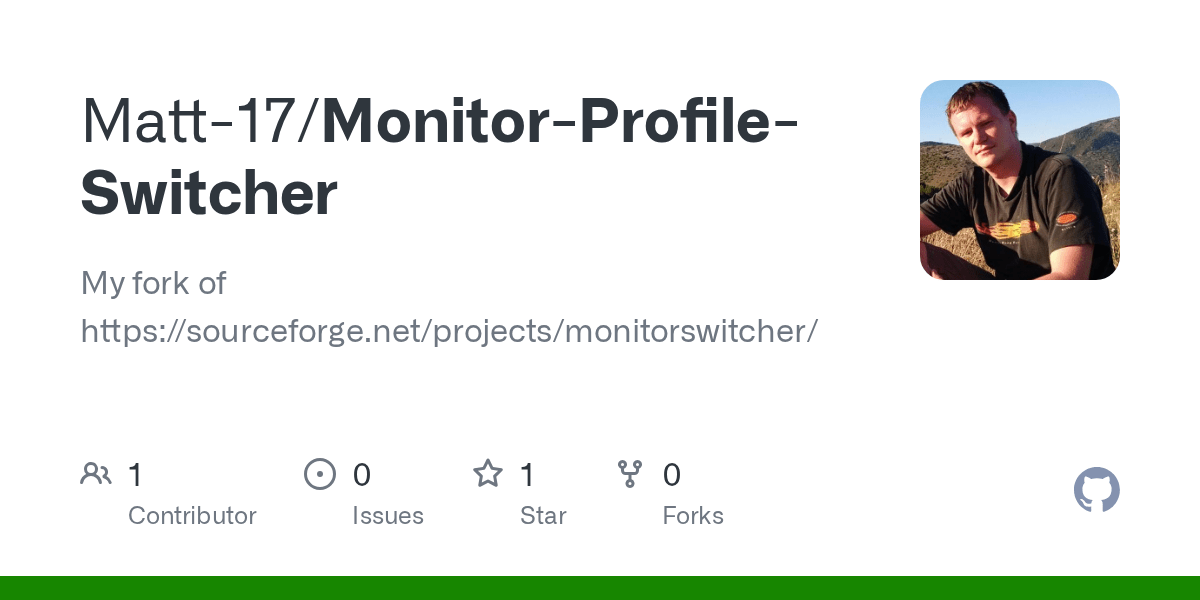 GitHub - Matt-17/Monitor-Profile-Switcher: My fork of https