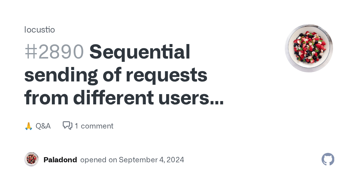Sequential sending of requests from different users using Locust